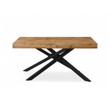 Tavolo da Pranzo Allungabile in Rovere e Metallo Nero – Design Moderno