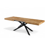 Tavolo da Pranzo Allungabile in Rovere e Metallo Nero – Design Moderno