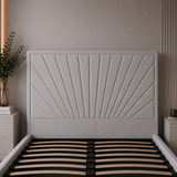 Letto Matrimoniale Contenitore 160x200 in Velluto Grigio - Aurora Prestige