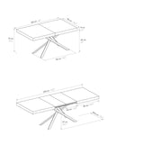Tavolo da Pranzo Allungabile in Rovere e Metallo Nero – Design Moderno