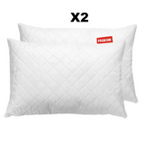 Coppia Cuscini Letto 70x40 in Cotone 100% Aloe Vera, Antiacaro e Anallergici Altezza 15 - Made in Italy