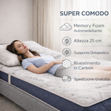 Materasso Memory Foam Altezza 25 cm - Carbon