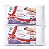 Coppia Guanciale Fiocco di Memory 100% Antiacaro e Anallergici Altezza 15 - Made in Italy