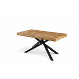 Tavolo da Pranzo Allungabile in Rovere e Metallo Nero – Design Moderno