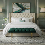 Panca in Velluto Verde