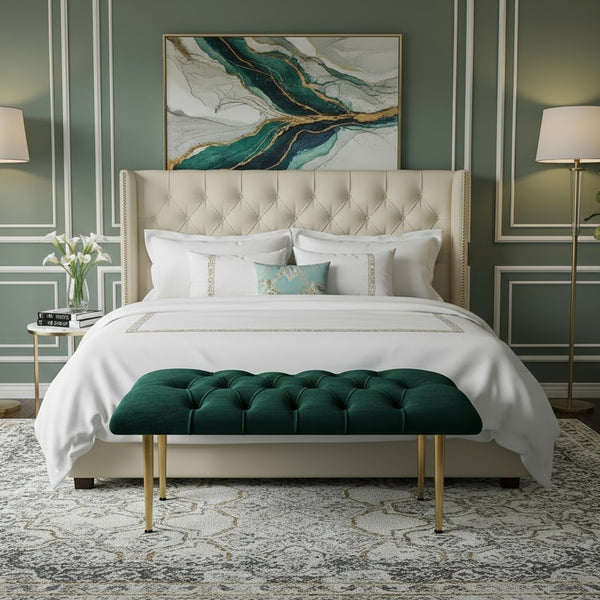 Panca in Velluto Verde