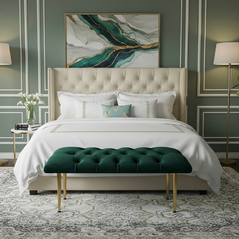 Panca in Velluto Verde