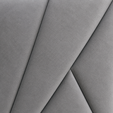 Letto Matrimoniale Contenitore 160x200 in Velluto Grigio e Piedini Argento - Imperial