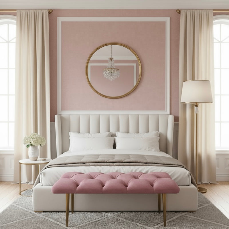 Panca in Velluto Rosa