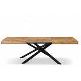 Tavolo da Pranzo Allungabile in Rovere e Metallo Nero – Design Moderno