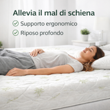 Materasso Memory Foam Altezza 25 cm Sfoderabile - Aloe Vera