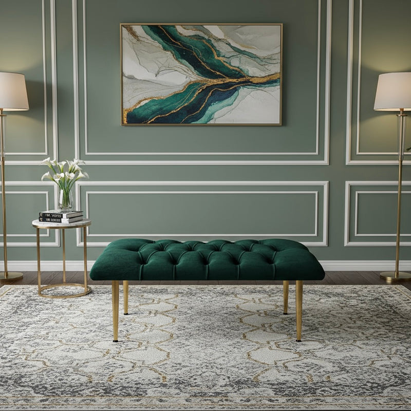 Panca in Velluto Verde
