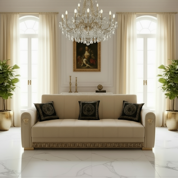 Divano Medusa Beige/Oro