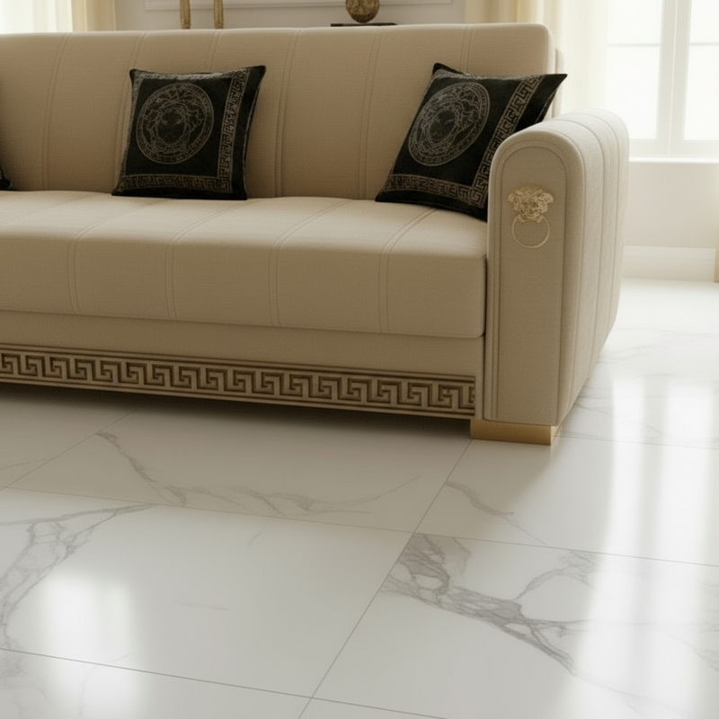 Divano Medusa Beige/Oro