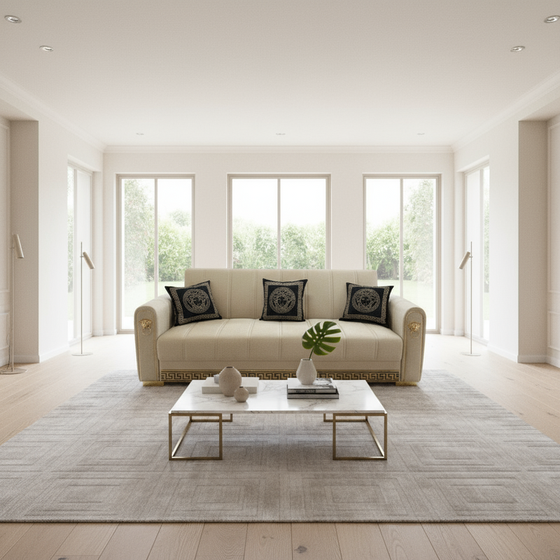 Divano Medusa Beige/Oro