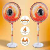 Stufa al Carbonio a Piantana 950W - Oscillante con Rotazione a 90° - Potenza Regolabile - Riscaldamento Potente, Calore Rapido e Sostenibile